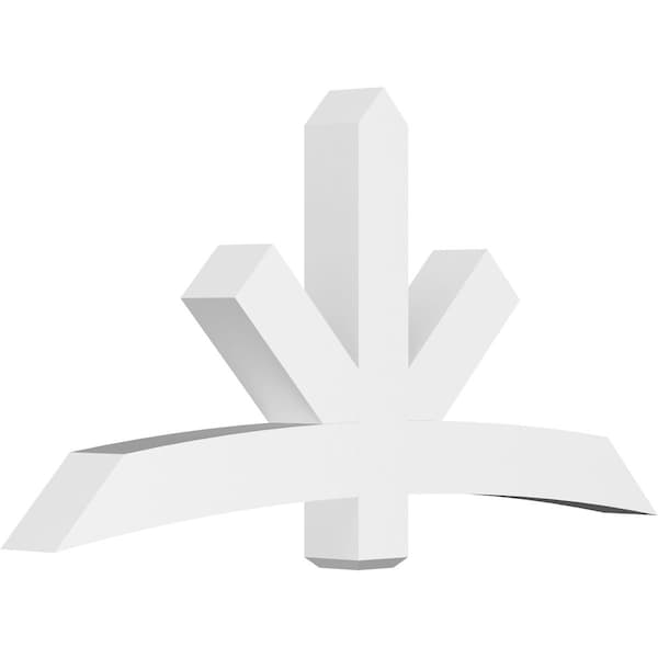Ekena Millwork Alberta Architectural Grade PVC Gable Bracket, 72"W x 36"H x 6"D x 6"F, 12/12 Pitch GBP072X36X0606ALB00 - main